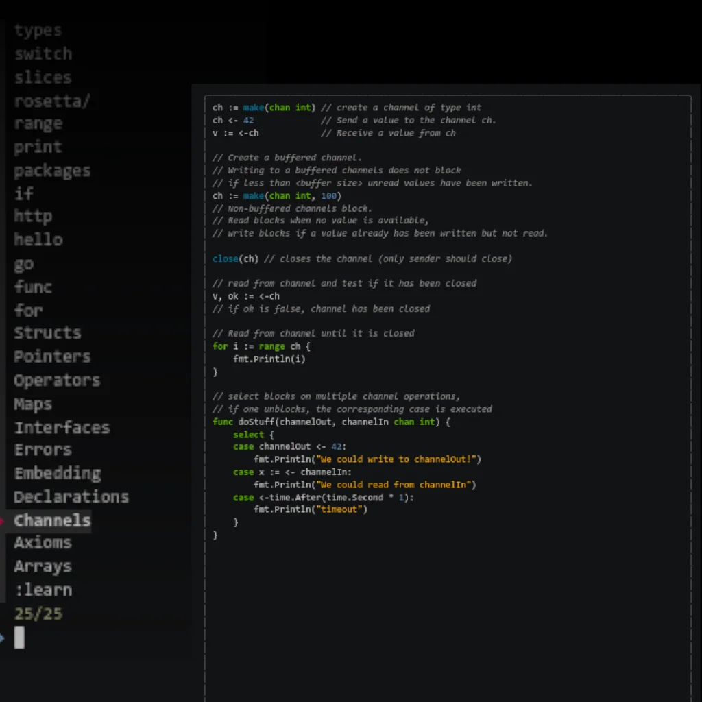 TUI Fuzzy finding client programming reference